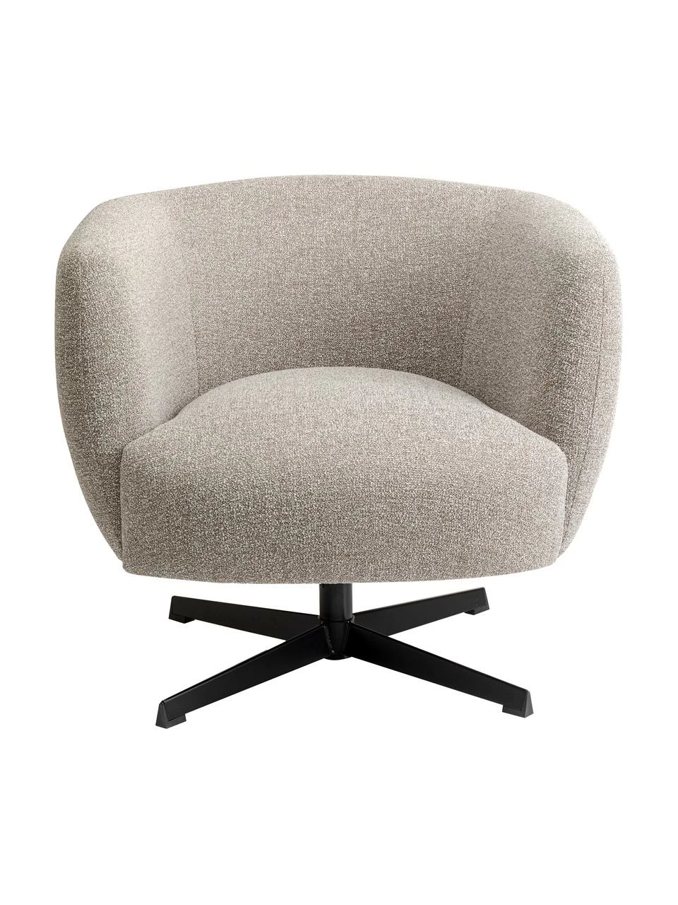 Kare Design Fauteuil pivotant gris Ricky, larg. 56 x prof. 55 cm 3 Kare Design Fauteuil pivotant gris Ricky, larg. 56 x prof. 55 cm – Image 3