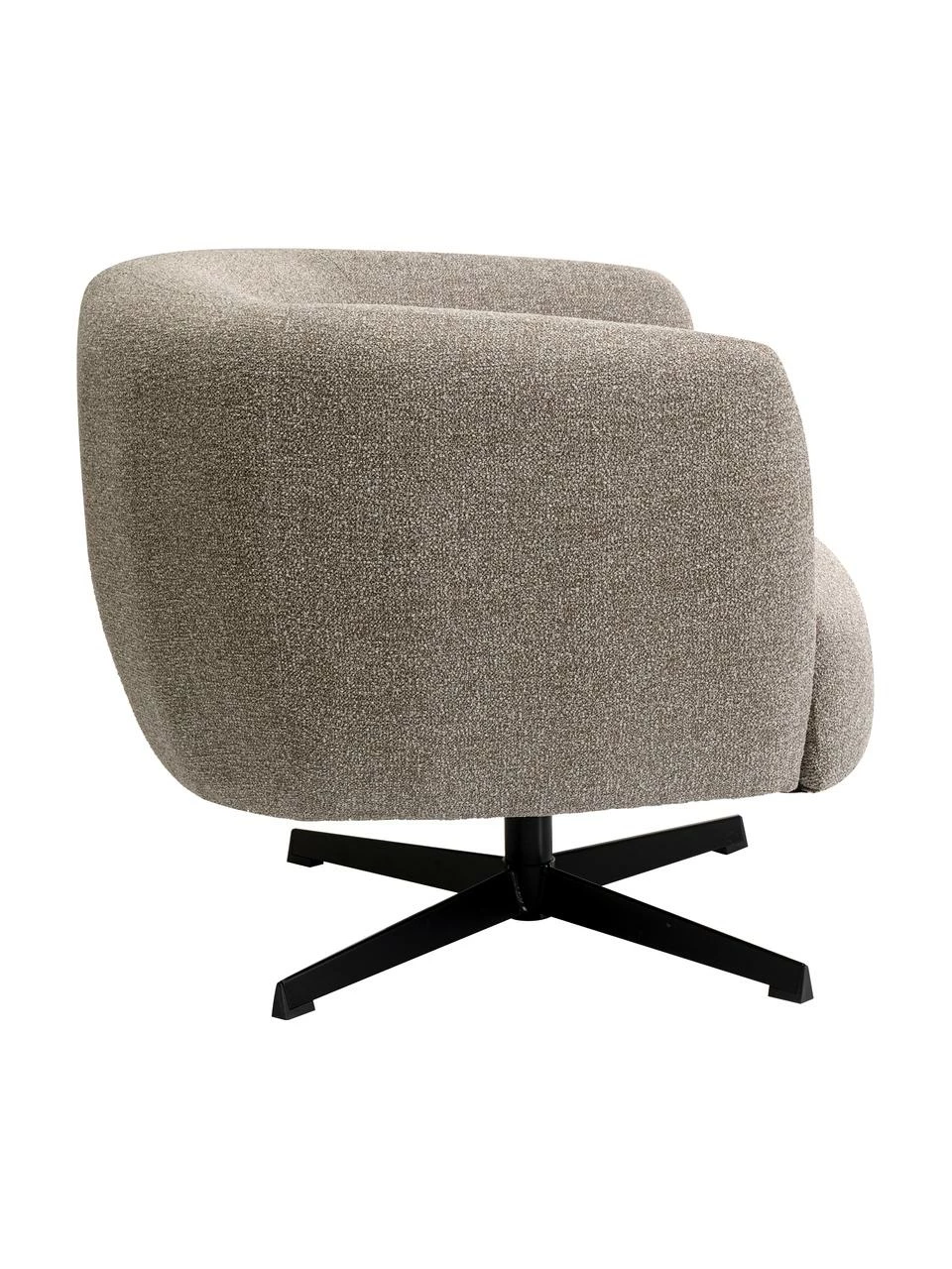 Kare Design Fauteuil pivotant gris Ricky, larg. 56 x prof. 55 cm 4 Kare Design Fauteuil pivotant gris Ricky, larg. 56 x prof. 55 cm – Image 4