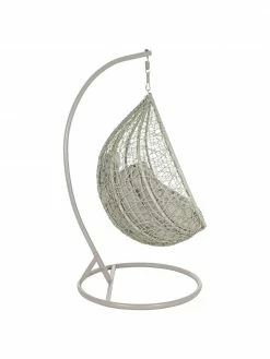 Bizzotto Fauteuil suspendu tressé avec structure en métal Amirantes, Ø 105 x haut. 198 cm -furniture Soldes Fauteuil suspendu tresse avec structure en metal Amirantes 4