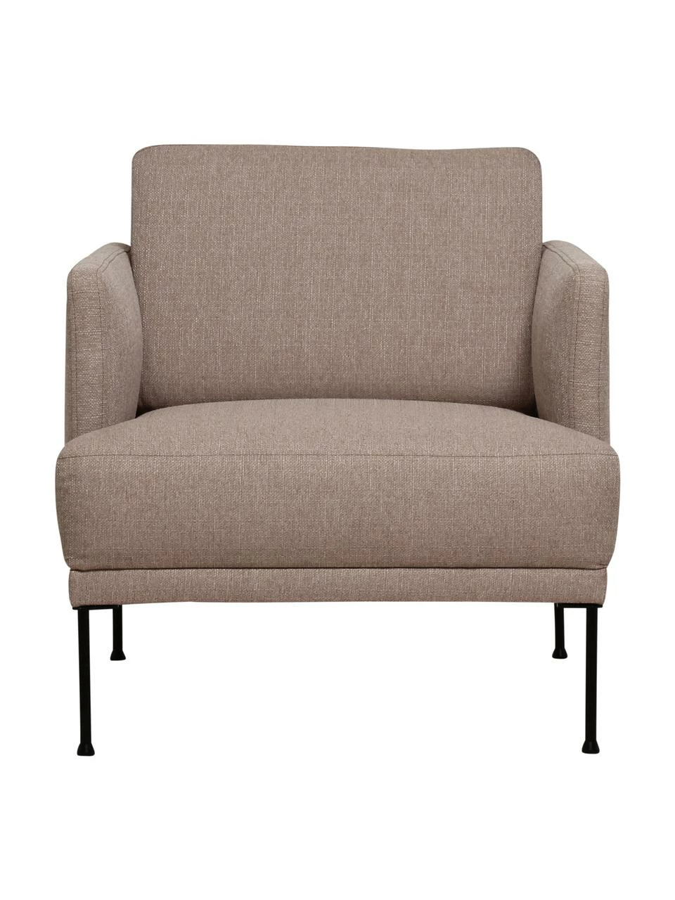 Westwing Collection Fauteuil taupe avec pieds en métal Fluente, larg. 74 x haut. 85 cm 4 Westwing Collection Fauteuil taupe avec pieds en métal Fluente, larg. 74 x haut. 85 cm – Image 4