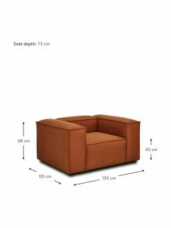 Westwing Collection Fauteuil terracotta Lennon, larg. 130 x prof. 101 cm 8 Westwing Collection Fauteuil terracotta Lennon, larg. 130 x prof. 101 cm -furniture Soldes Fauteuil terracotta Lennon 2