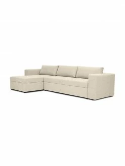 Westwing Collection Grand canapé convertible beige, avec rangement Noah, larg. 343 x prof. 180 cm, méridienne à gauche -furniture Soldes Grand canape convertible beige avec rangement Noah 2