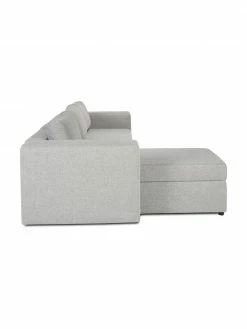Westwing Collection Grand canapé convertible gris clair, avec rangement Noah, larg. 343 x prof. 180 cm, méridienne à gauche -furniture Soldes Grand canape convertible gris clair avec rangement Noah 5