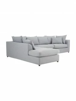 Grand canapé d'angle gris Zach, larg. 300 x prof. 213 cm, méridienne à gauche -furniture Soldes Grand canape dangle gris Zach 3