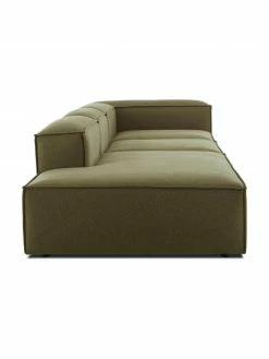 Westwing Collection Grand canapé méridienne modulaire vert Lennon, larg. 357 x prof. 119 cm, dossier à droite -furniture Soldes Grand canape meridienne modulaire vert Lennon 5