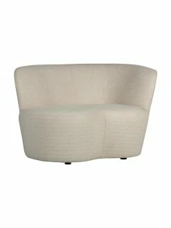 Grand fauteuil tissu boucl&eacute; beige Sibylla, larg. 112 x prof. 80 cm -furniture Soldes Grand fauteuil tissu boucle beige Sibylla 3