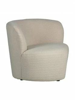 Grand fauteuil tissu boucl&eacute; beige Sibylla, larg. 112 x prof. 80 cm -furniture Soldes Grand fauteuil tissu boucle beige Sibylla 4