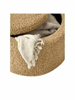 Westwing Collection Grand tabouret avec coffre tissu bouclé brun Alida, Ø 70 x haut. 42 cm 9 Westwing Collection Grand tabouret avec coffre tissu bouclé brun Alida, Ø 70 x haut. 42 cm -furniture Soldes Grand tabouret avec coffre tissu boucle brun Alida 3