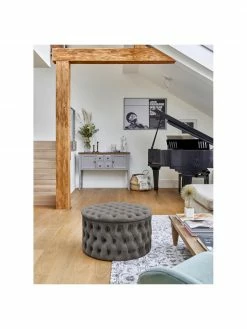 Westwing Collection Grand tabouret rond velours gris foncé avec rangement Chiara, Ø 70 x haut. 42 cm 8 Westwing Collection Grand tabouret rond velours gris foncé avec rangement Chiara, Ø 70 x haut. 42 cm -furniture Soldes Grand tabouret rond velours gris fonce avec rangement Chiara 2