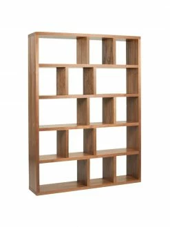 Grande bibliothèque en bois Portlyn, larg. 150 x haut. 198 cm