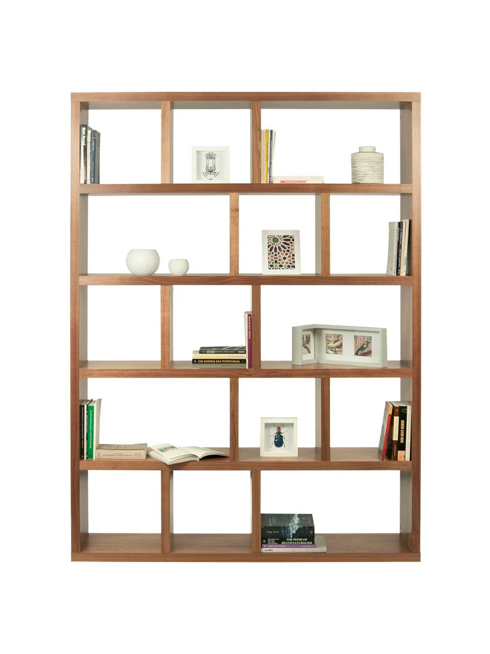 Grande bibliothèque en bois Portlyn, larg. 150 x haut. 198 cm 5 Grande bibliothèque en bois Portlyn, larg. 150 x haut. 198 cm – Image 5