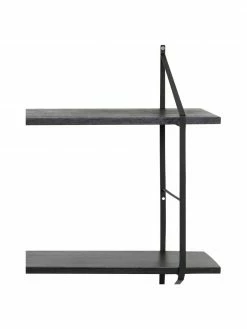 Grande étagère murale en bois et métal Belfast, larg. 191 x haut. 79 cm -furniture Soldes Grande etagere murale en bois et metal Belfast 4