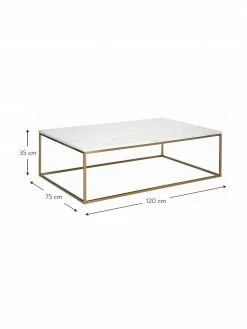 Westwing Collection Grande table basse en marbre Alys, larg. 120 x haut. 35 cm -furniture Soldes Grande table basse en marbre Alys 5