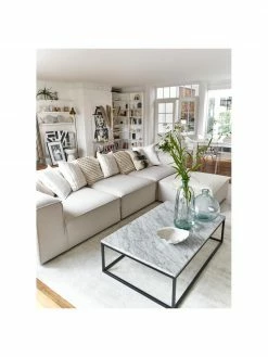 Westwing Collection Grande table basse en marbre Alys, larg. 120 x haut. 35 cm -furniture Soldes Grande table basse en marbre Alys 8