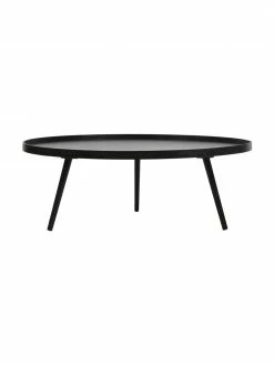 Grande table basse noire Mesa, Ø 100 x haut. 36 cm
