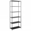 Westwing Collection Haute étagère industrielle en métal noir Neptun, larg. 70 x haut. 185 cm