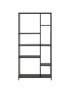 Westwing Collection Haute étagère industrielle en métal noir Neptun, larg. 80 x haut. 164 cm -furniture Soldes Haute etagere industrielle en metal noir Neptun 11