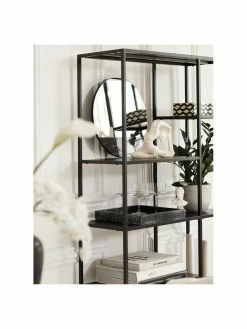 Westwing Collection Haute étagère industrielle en métal noir Neptun, larg. 80 x haut. 164 cm -furniture Soldes Haute etagere industrielle en metal noir Neptun 9