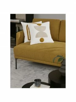 Westwing Collection Méridienne jaune ocre pieds en métal Fluente, larg. 202 x haut. 79 cm, dossier à gauche -furniture Soldes Meridienne jaune ocre pieds en metal Fluente 2