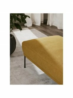 Westwing Collection Méridienne jaune ocre pieds en métal Fluente, larg. 202 x haut. 79 cm, dossier à gauche -furniture Soldes Meridienne jaune ocre pieds en metal Fluente 3