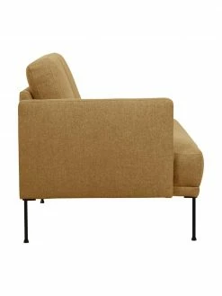 Westwing Collection Méridienne jaune ocre pieds en métal Fluente, larg. 202 x haut. 79 cm, dossier à gauche -furniture Soldes Meridienne jaune ocre pieds en metal Fluente 5