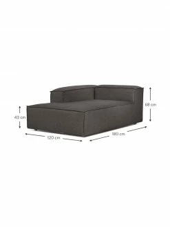 Westwing Collection Méridienne modulable anthracite Lennon, larg. 120 x prof. 180 cm, méridienne à gauche -furniture Soldes Meridienne modulable anthracite Lennon 9