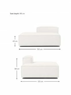 Westwing Collection Méridienne modulable beige Lennon, larg. 150 x haut. 68 cm, dossier à droite -furniture Soldes Meridienne modulable beige Lennon 2