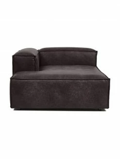 Westwing Collection Méridienne modulable cuir recyclé brun-gris Lennon, larg. 120 x prof. 180 cm, méridienne à gauche -furniture Soldes Meridienne modulable cuir recycle brun gris Lennon 3