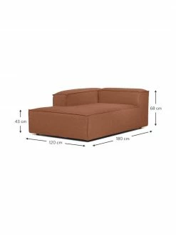 Westwing Collection Méridienne modulable nougat Lennon, larg. 120 x prof. 180 cm, méridienne à gauche -furniture Soldes Meridienne modulable nougat Lennon 3