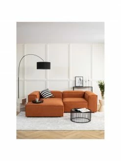 Westwing Collection Méridienne modulable terracotta Lennon, larg. 120 x prof. 180 cm, méridienne à gauche -furniture Soldes Meridienne modulable terracotta Lennon 2