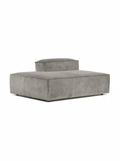 Westwing Collection Méridienne modulable velours côtelé gris clair Lennon, larg. 150 x haut. 68 cm, dossier à droite -furniture Soldes Meridienne modulable velours cotele gris clair Lennon 9