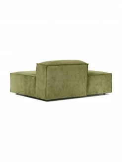 Westwing Collection Méridienne modulable velours côtelé vert Lennon, larg. 150 x haut. 68 cm, dossier à droite -furniture Soldes Meridienne modulable velours cotele vert Lennon 10