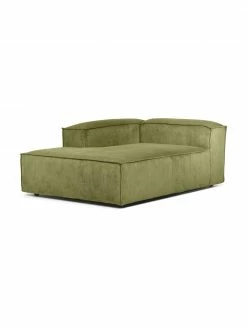 Westwing Collection Méridienne modulable velours côtelé vert Lennon, larg. 120 x prof. 180 cm, méridienne à gauche -furniture Soldes Meridienne modulable velours cotele vert Lennon 3