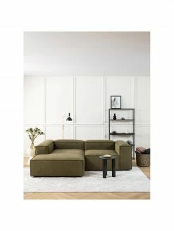 Westwing Collection Méridienne modulable vert Lennon, larg. 120 x prof. 180 cm, méridienne à gauche -furniture Soldes Meridienne modulable vert Lennon 2