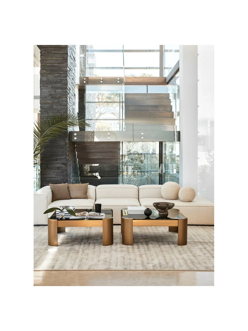 Westwing Collection Méridienne modulaire XL beige Lennon, larg. 357 x prof. 119 cm, dossier à gauche 2 Westwing Collection Méridienne modulaire XL beige Lennon, larg. 357 x prof. 119 cm, dossier à gauche – Image 2