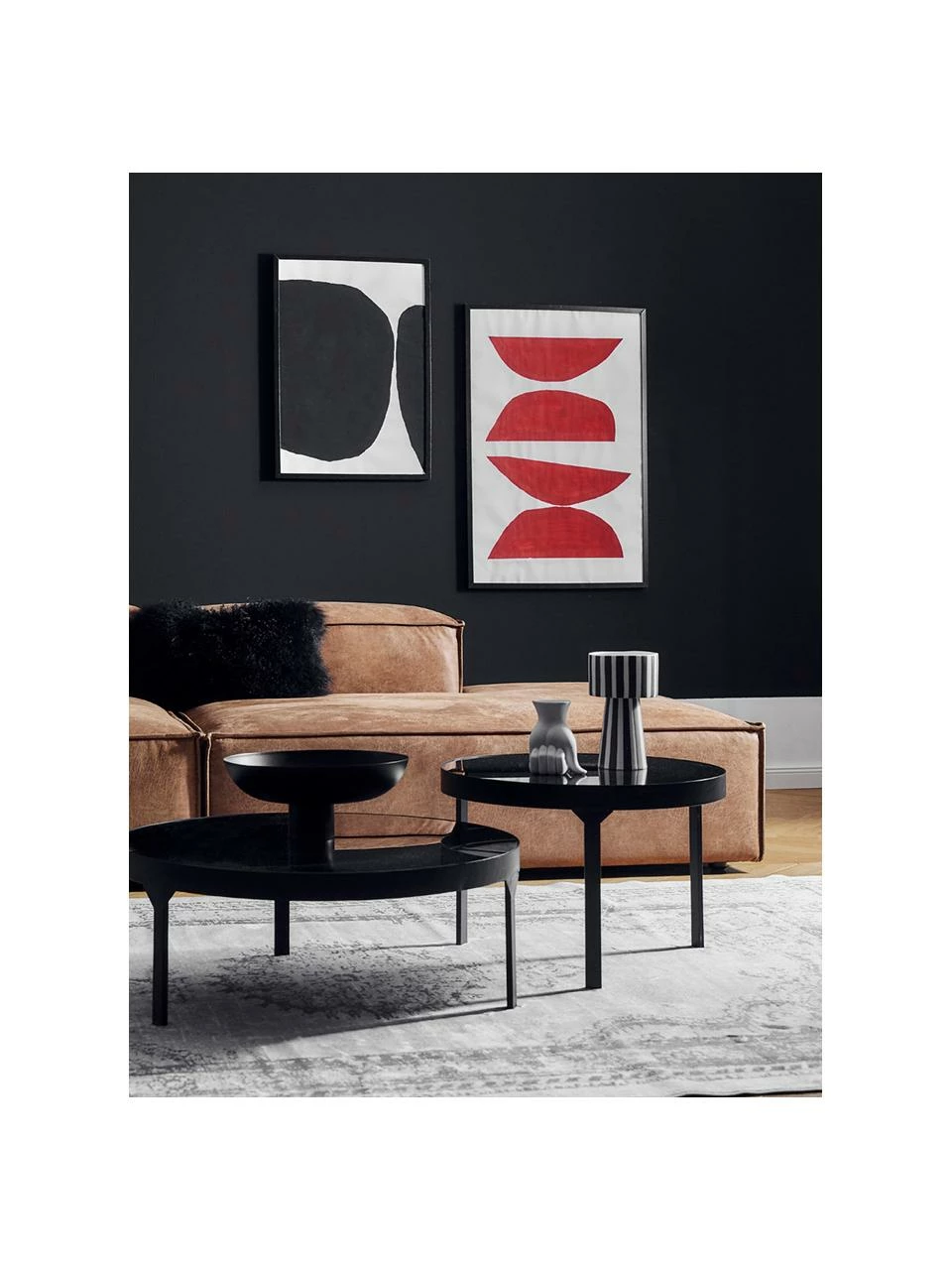 Westwing Collection Méridienne modulaire XL cuir recyclé Lennon, larg. 357 x prof. 119 cm, dossier à gauche 2 Westwing Collection Méridienne modulaire XL cuir recyclé Lennon, larg. 357 x prof. 119 cm, dossier à gauche – Image 2