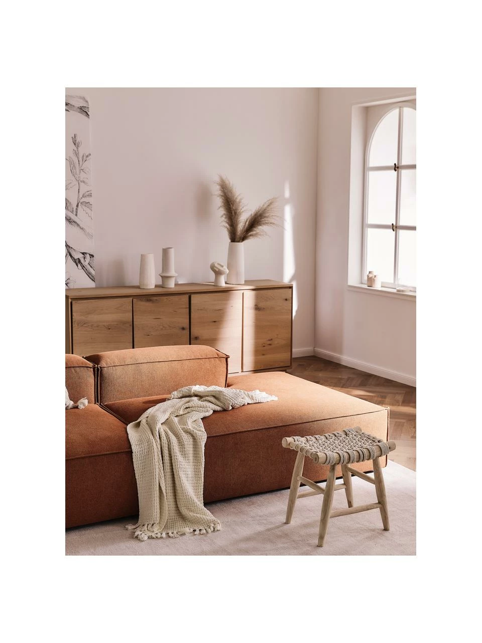 Westwing Collection Méridienne modulaire XL terracotta Lennon, larg. 357 x prof. 119 cm, dossier à gauche 2 Westwing Collection Méridienne modulaire XL terracotta Lennon, larg. 357 x prof. 119 cm, dossier à gauche – Image 2