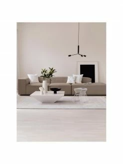 Westwing Collection Méridienne modulaire XL tissu brun Lennon, larg. 357 x prof. 119 cm, dossier à gauche -furniture Soldes Meridienne modulaire XL tissu brun Lennon 2