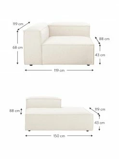 Westwing Collection Méridienne modulaire beige Lennon, larg. 269 x prof. 119 cm, dossier à gauche -furniture Soldes Meridienne modulaire beige Lennon 3