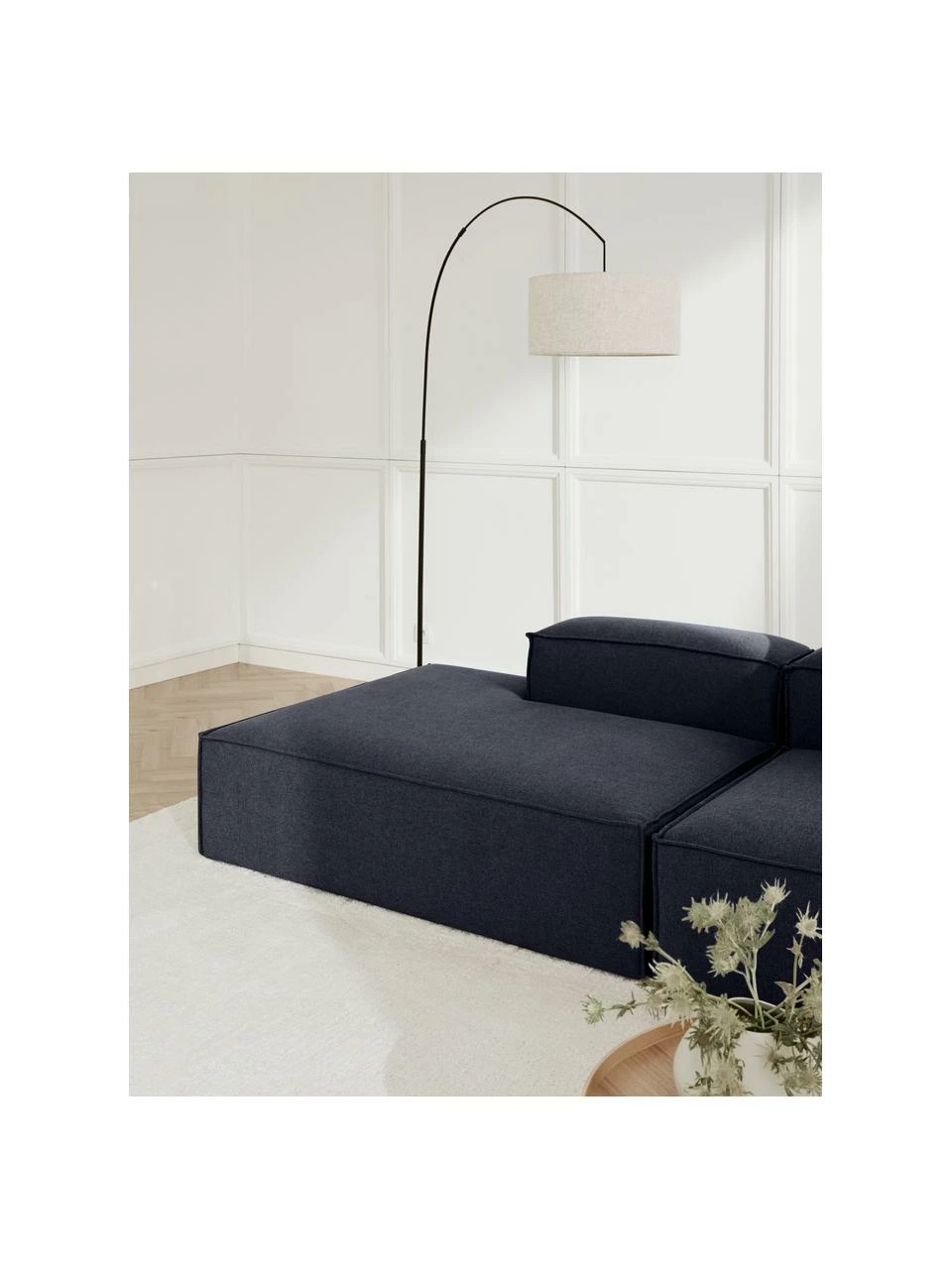 Westwing Collection Méridienne modulaire bleue Lennon, larg. 269 x prof. 119 cm, dossier à droite 4 Westwing Collection Méridienne modulaire bleue Lennon, larg. 269 x prof. 119 cm, dossier à droite – Image 4