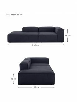 Westwing Collection Méridienne modulaire bleue Lennon, larg. 269 x prof. 119 cm, dossier à droite 10 Westwing Collection Méridienne modulaire bleue Lennon, larg. 269 x prof. 119 cm, dossier à droite -furniture Soldes Meridienne modulaire bleue Lennon 4