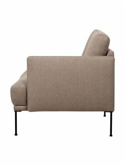 Westwing Collection Méridienne taupe avec pieds en métal Fluente, larg. 202 x haut. 79 cm, dossier à droite -furniture Soldes Meridienne taupe avec pieds en metal Fluente 3