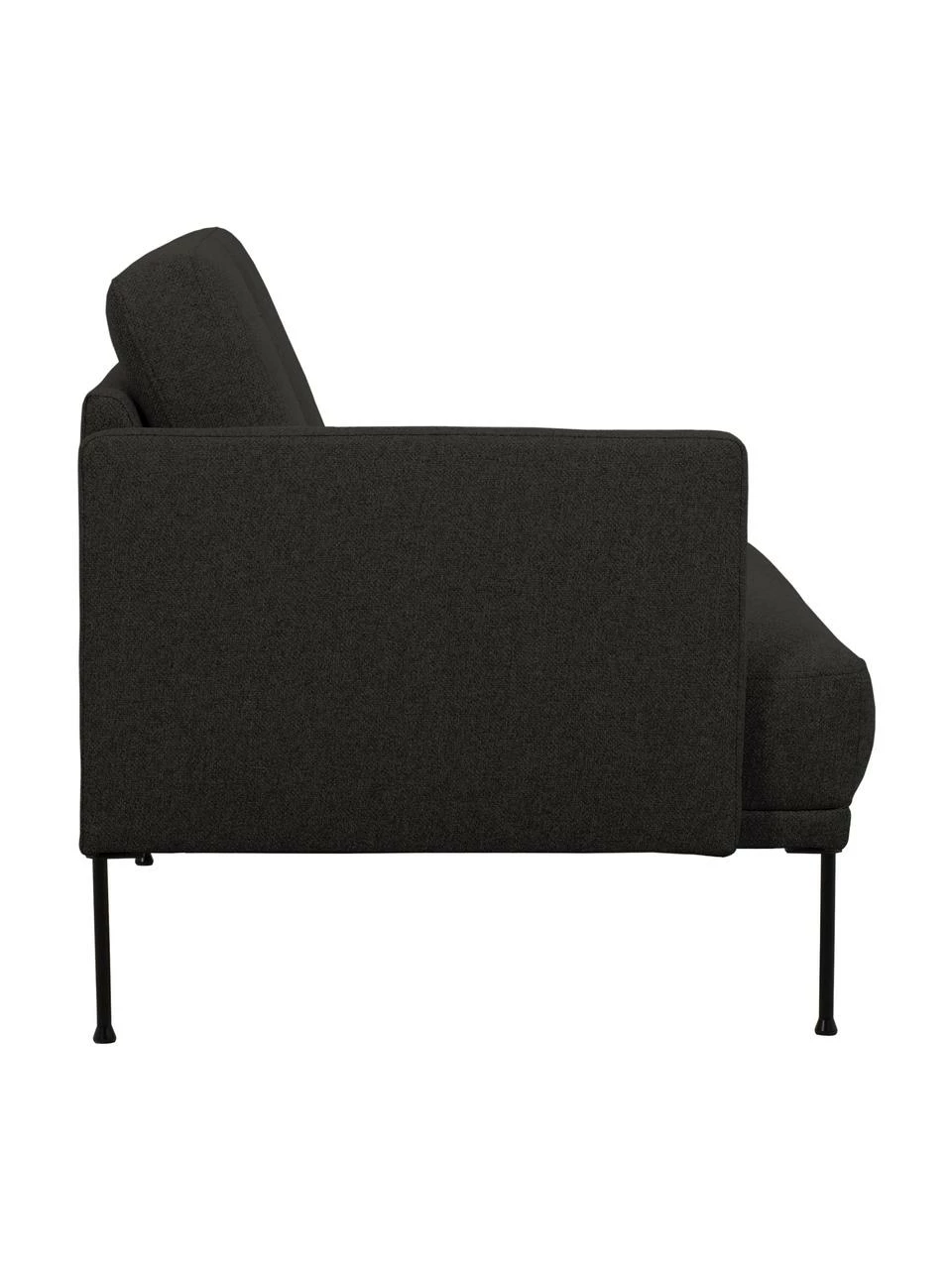 Westwing Collection Méridienne tissu gris foncé pieds en métal Fluente, larg. 202 x prof. 85 cm, dossier à gauche 5 Westwing Collection Méridienne tissu gris foncé pieds en métal Fluente, larg. 202 x prof. 85 cm, dossier à gauche – Image 5