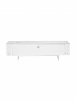 Westwing Collection Meuble TV blanc avec plateau aspect marbre Fiona, larg. 160 x haut. 46 cm 11 Westwing Collection Meuble TV blanc avec plateau aspect marbre Fiona, larg. 160 x haut. 46 cm -furniture Soldes Meuble TV blanc avec plateau aspect marbre Fiona 5