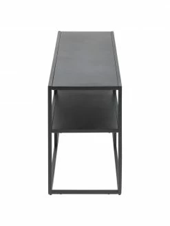 Westwing Collection Meuble TV industriel en métal noir Neptun, larg. 120 x haut. 46 cm -furniture Soldes Meuble TV industriel en metal noir Neptun 5