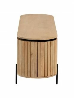 Meuble TV rétro en bois massif Licia, larg. 160 x haut. 56 cm -furniture Soldes Meuble TV retro en bois massif Licia 3