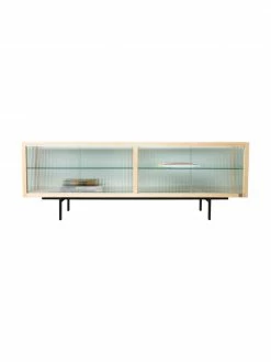 HKliving Meuble bas avec portes coulissantes Oli, larg. 160 x haut. 55 cm