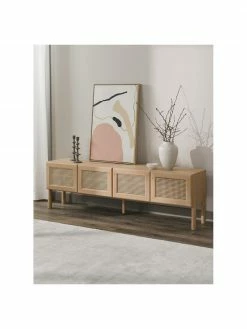 Westwing Collection Meuble bas bois de chêne avec cannage Jolie, larg. 180 x haut. 55 cm 9 Westwing Collection Meuble bas bois de chêne avec cannage Jolie, larg. 180 x haut. 55 cm -furniture Soldes Meuble bas bois de chene avec cannage Jolie 3