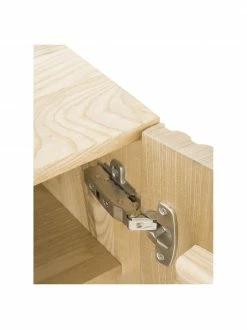 Westwing Collection Meuble bas bois de frêne massif avec portes Louis, larg. 180 x haut. 55 cm -furniture Soldes Meuble bas bois de frene massif avec portes Louis 5