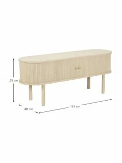 Westwing Collection Meuble bas moderne Calary, larg. 138 x haut. 55 cm -furniture Soldes Meuble bas moderne Calary 3